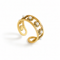 Solenne Pearl Daisy Ring
