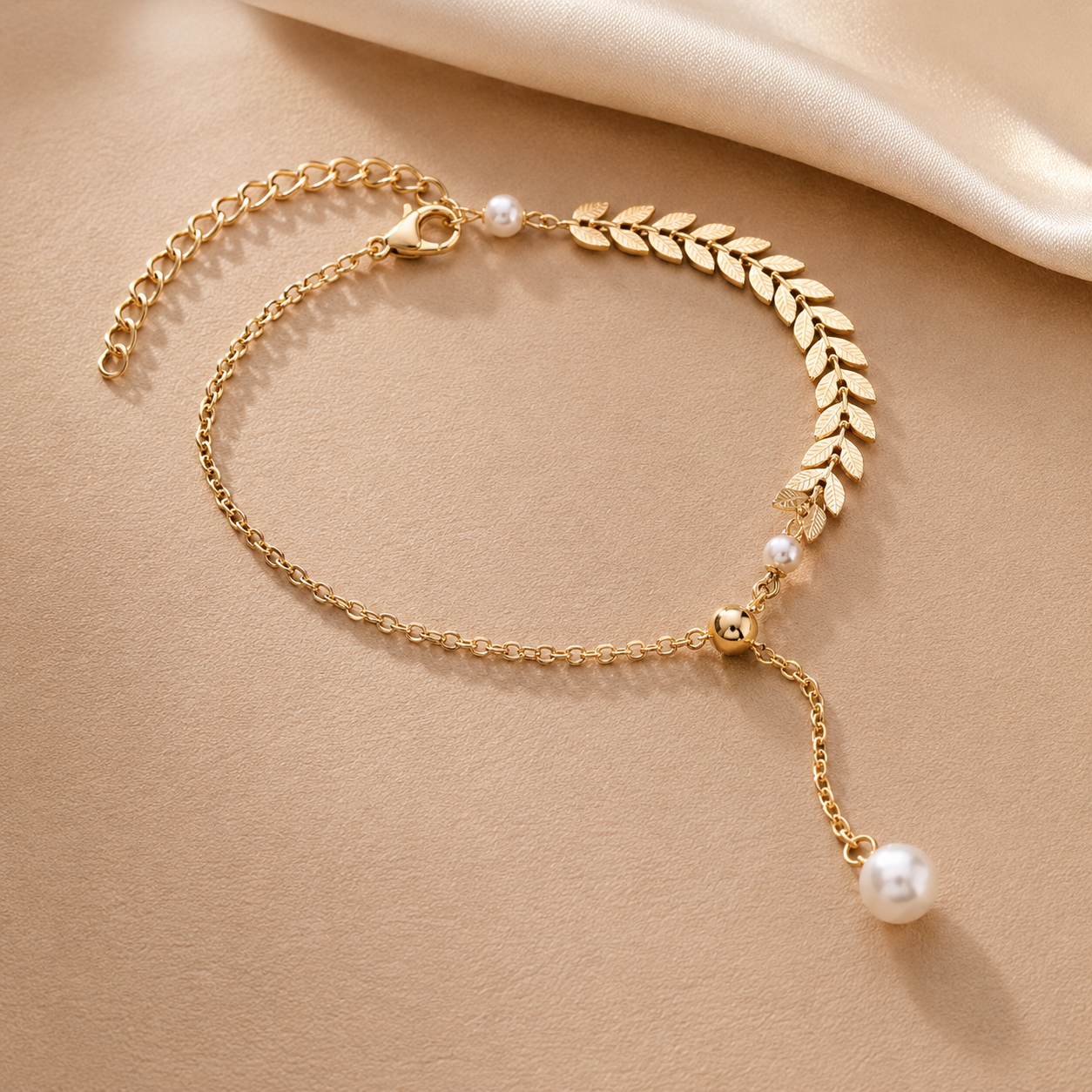 Laurel Pearl Bracelet