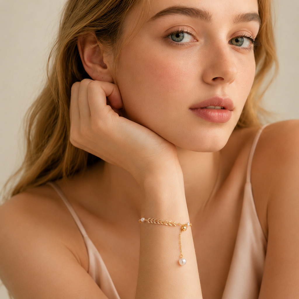 Laurel Pearl Bracelet