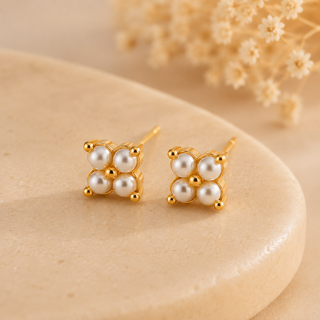 Lunelle Pearl Petal Studs