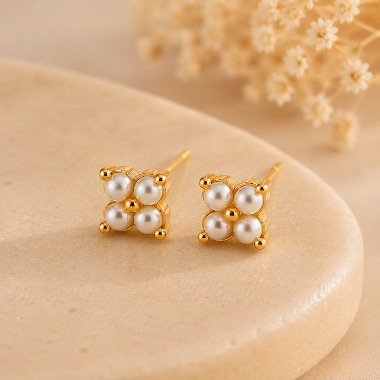 Lunelle Pearl Petal Studs