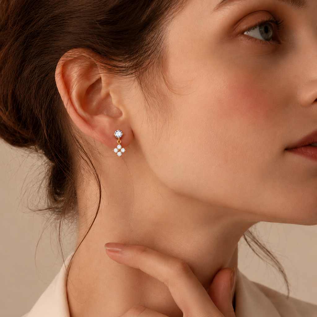 Étoile Clover Drop Earrings
