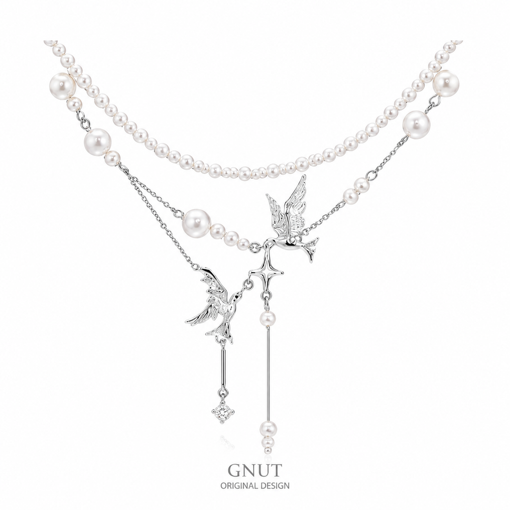 Elysian Swallow Pearl Necklace