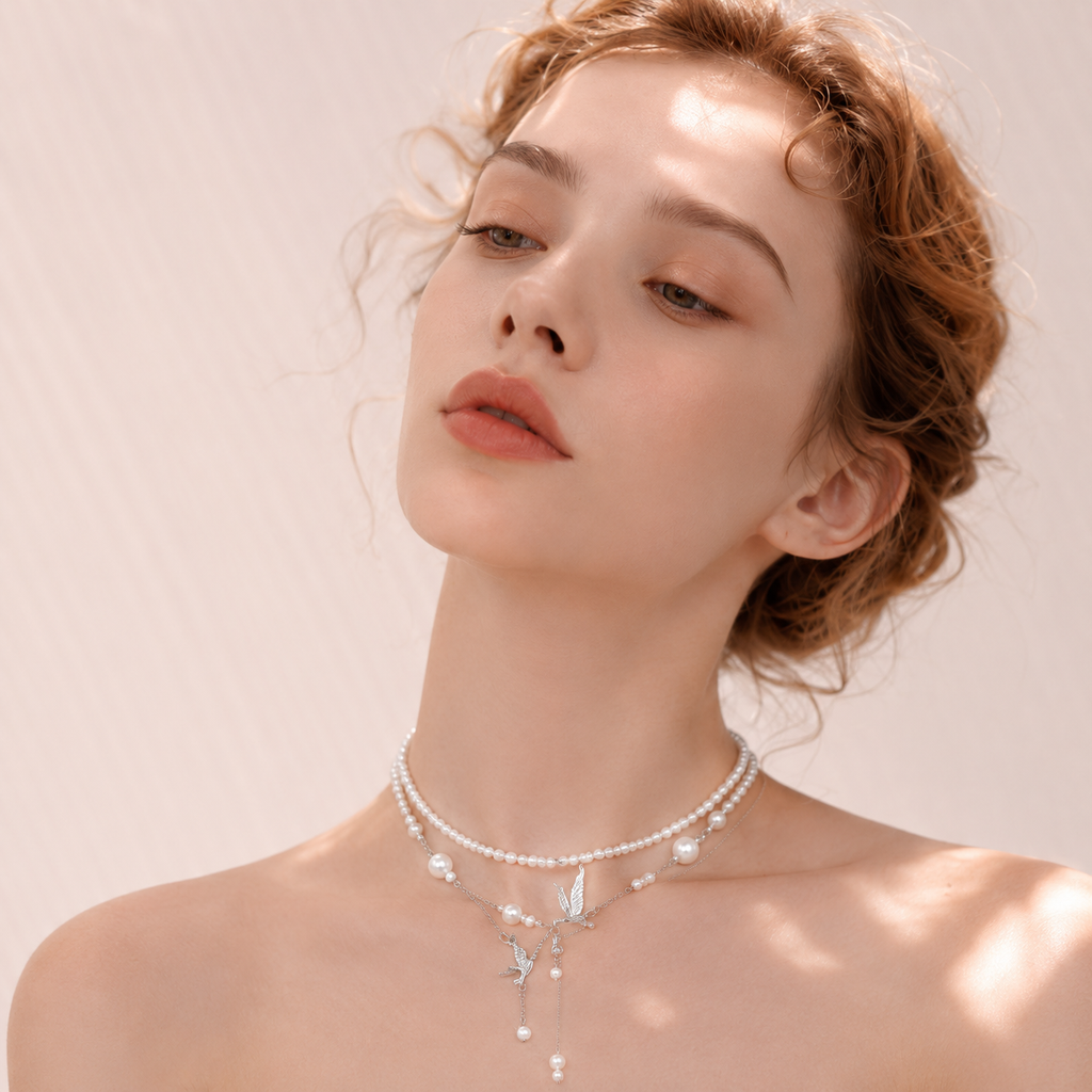 Elysian Swallow Pearl Necklace