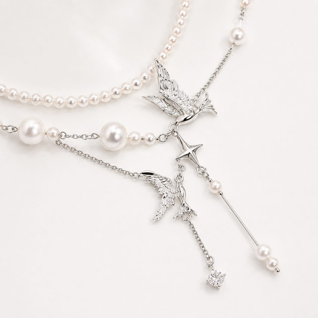 Elysian Swallow Pearl Necklace