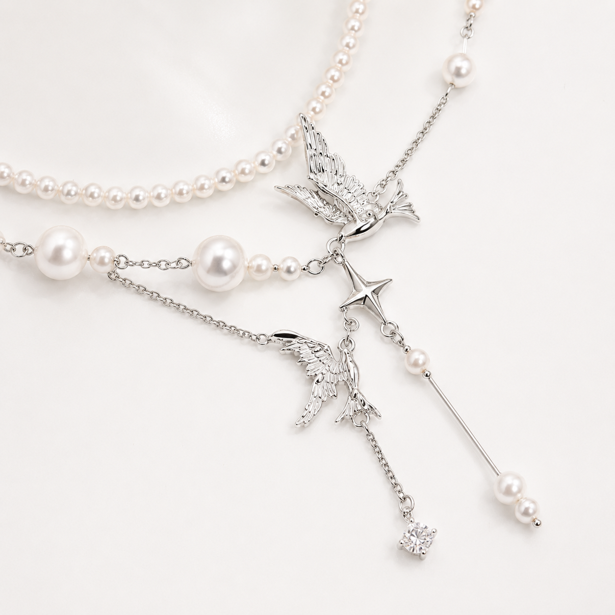 Elysian Swallow Pearl Necklace