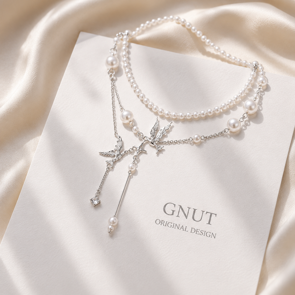 Elysian Swallow Pearl Necklace